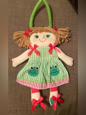 Soft Rag Doll Purse With Handle & Yarn Hair